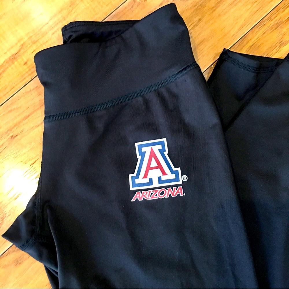 Arizona Wildcats black leggings pants fitness yoga gym workout Pilates s…